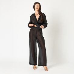 Pantalone donna nero in tessuto, Primadonna, 25C924354TSNEROM, 002 preview