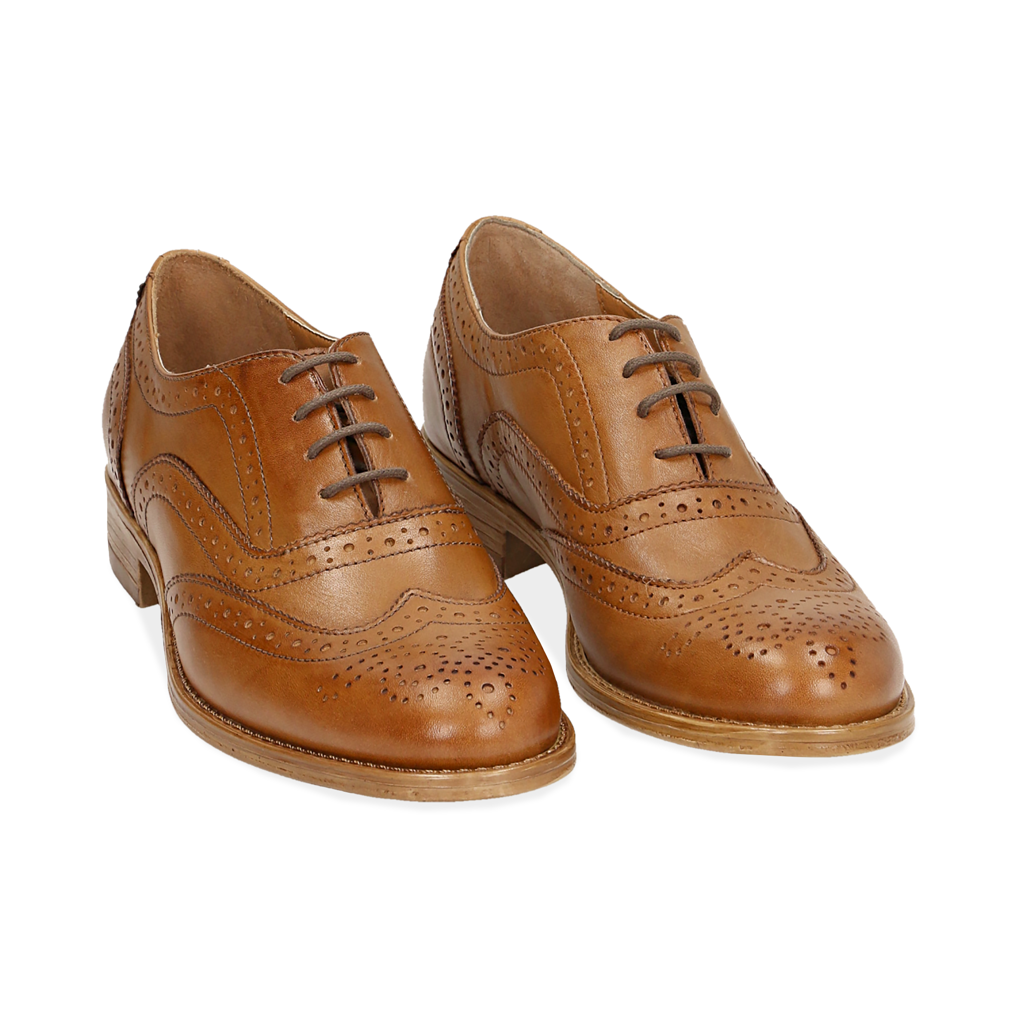 Stringate cuoio in pelle | Primadonna Collection
