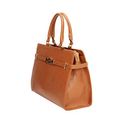 Sac &agrave; main cognac avec d&eacute;tails chics, Primadonna, 27D900672EPCOGNUNI, 003 preview