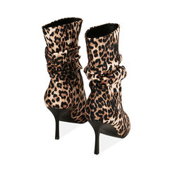 Ankle boots leopard in raso, tacco 8,5 cm , Primadonna, 202162815RSLEOP035, 003 preview