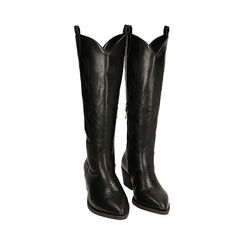 Stivali texani neri, tacco 8 cm, Primadonna, 213029902EPNERO035, 002 preview