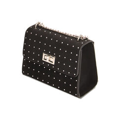 Borsa a tracolla nera in tessuto, Primadonna, 225123167LYNEROUNI, 002 preview