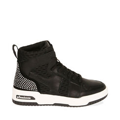 Sneakers nere, zeppa 4 cm , Primadonna, 182818126EPNERO036, 001a