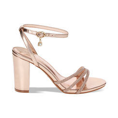 Sandalia con tacón de mujer rosa-oro alta, Primadonna, 252712111LPRAOR035, 001 preview