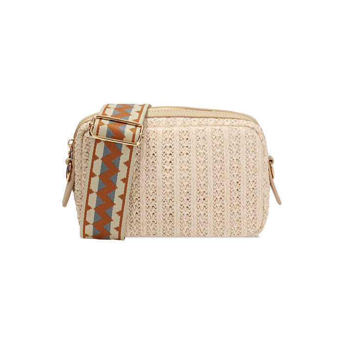 Borsa a tracolla donna beige, Primadonna, 251124171RFBEIGUNI