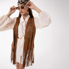 Gilet cognac elegante con dettagli raffinati, Primadonna, 27B481409MFCOGNUNI, 002 preview