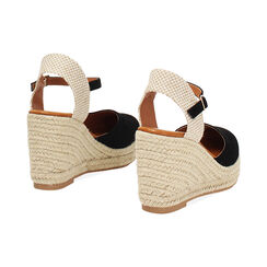 Alpargatas mujer negras en microfibra, Primadonna, 254920102MFNERO035, 004 preview