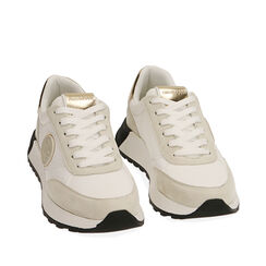 Sneakers bianche in lycra , Primadonna, 200625103LYBIAN035, 002a