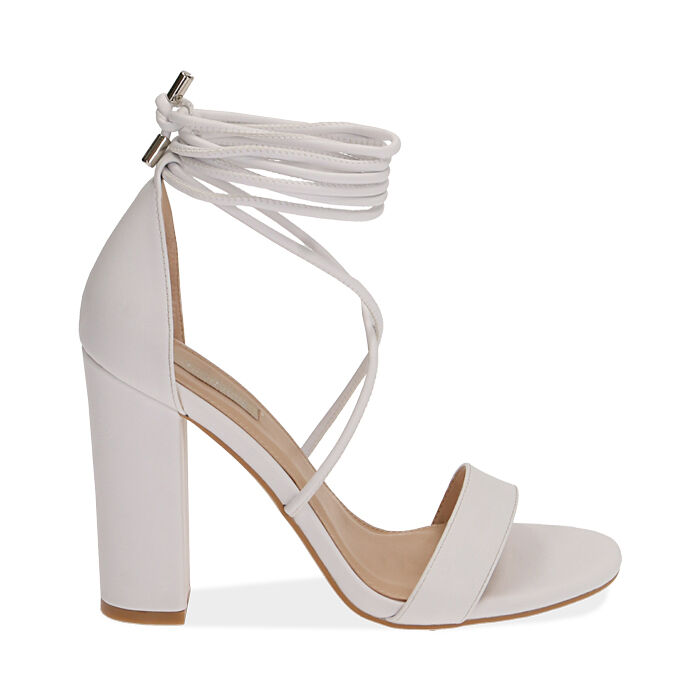 sandale blanche talon