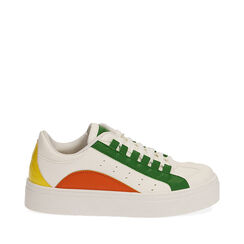 Sneakers bianco/verde, SPECIAL SALE, 19F916057EPBIVE035, 001a