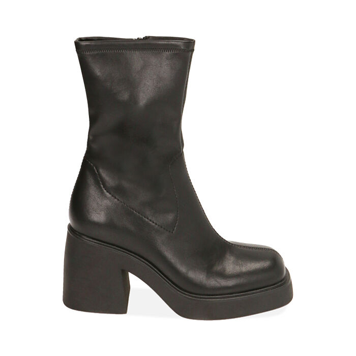 Ankle boots platform neri, tacco 8,5 cm , Special Price, 20L420001EPNERO037