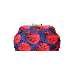 Pochette blu-rosso a fiori con tracolla removibile, Primadonna, 275126492RSBLROUNI, 004 preview