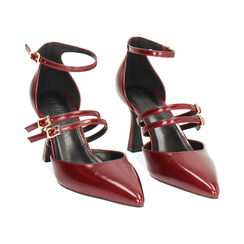 Décolleté open shank bordeaux con tacco 7,6 cm, Primadonna, 264902571EUBORD035, 002 preview