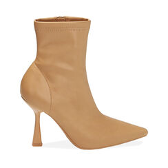 BOTAS AL TOBILLO BEIGE, TACÒN 9,5 CM, Primadonna, 214912908EPBEIG036, 001a