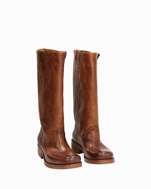 Biker in pelle cognac, COGNAC