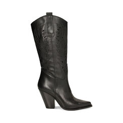 WOMEN SHOES BOOTS LEATHER NERO, Primadonna, 23L615005PENERO035, 001 preview