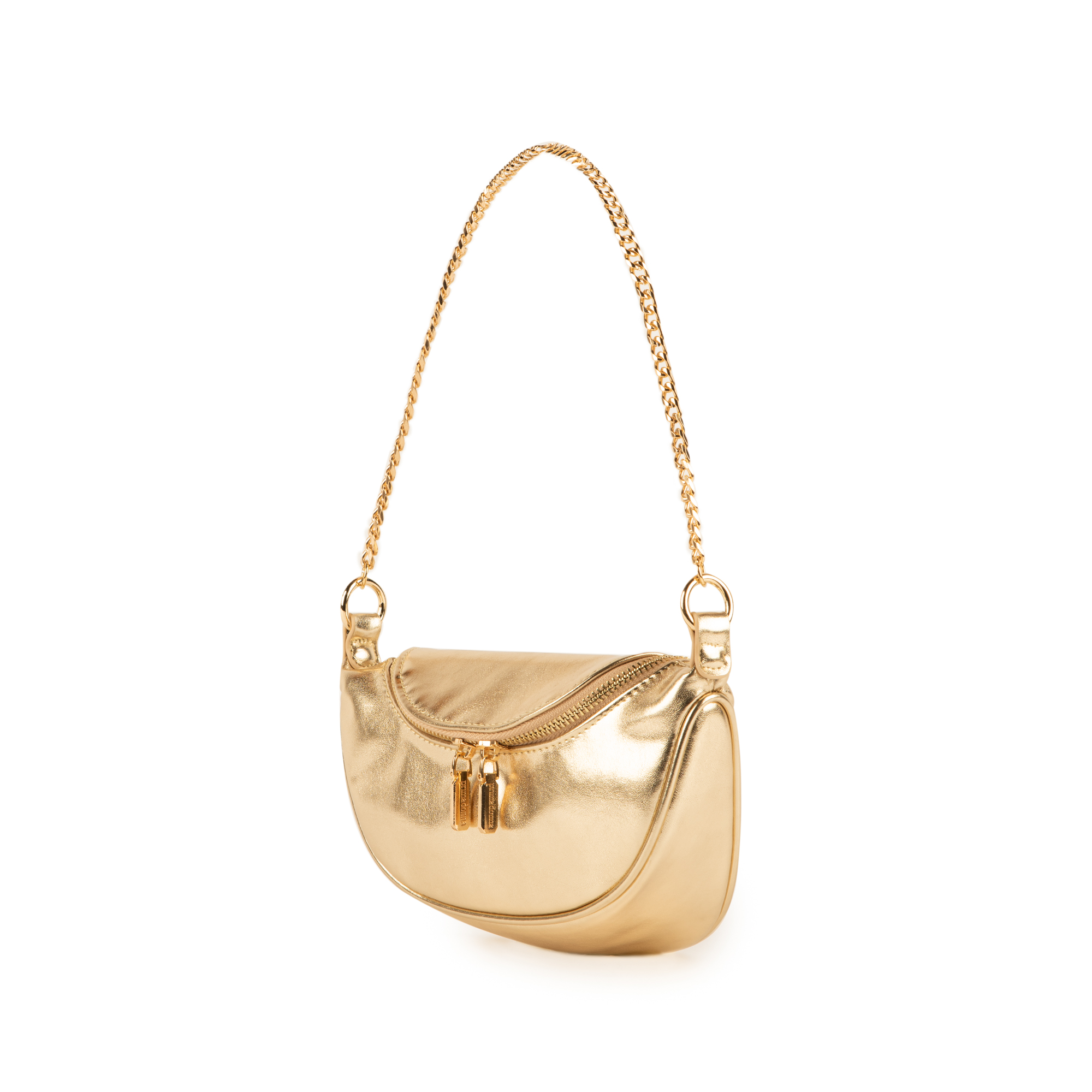 Mini bag oro in eco-pelle laminata | Primadonna Collection
