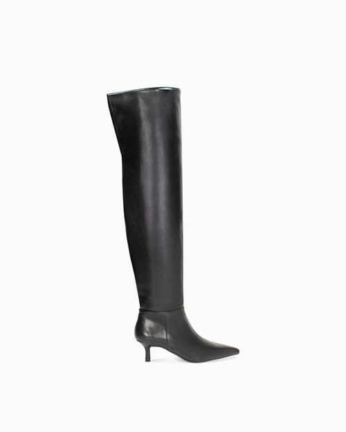 CHAUSSURES POUR FEMMES BOTTE AU CUISSES, BLACK