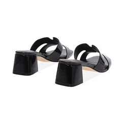 Mules open toe nere tacco 5,5 cm, Primadonna, 27O800139VENERO035, 004 preview