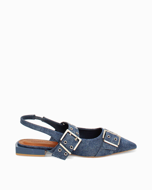 Bailarinas vaquero destalonada de estilo chic, JEANS