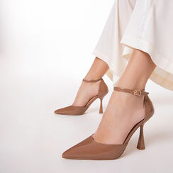 Open shank marron clair talon 9,5 cm, Chaussures, 274912967VEFANG036, 002 preview