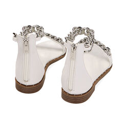 Sandali bianchi maxi-chain, Primadonna, 214990480EPBIAN037, 003 preview