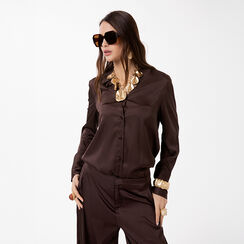 Camisa marr&oacute;n oscuro elegante, Primadonna, 27C924429TSMOROM, 002a