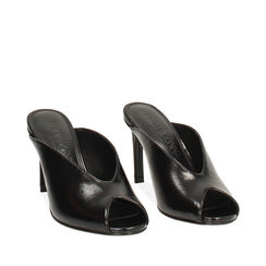 Mules open toe nere con tacco di 8,7 cm, Primadonna, 26M707009EUNERO035, 002a
