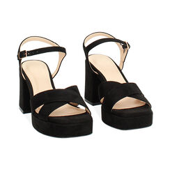 Sandale à talon femme noire avec plateau, Primadonna, 254960311MFNERO035, 003 preview
