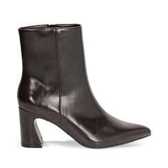 Tronchetti testa di moro lucidi con tacco di 7,3 cm, Scarpe, 264909513EUMORO037, 001a