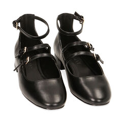 Ballerine nere, tacco 2,5 cm, Primadonna, 224885607EPNERO036, 002a