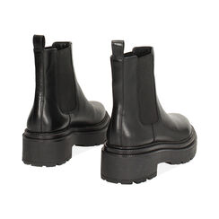 Bottines Beatles noires en cuir véritable avec talon de 5,5 cm, Primadonna, 26N565073PENERO035, 004 preview