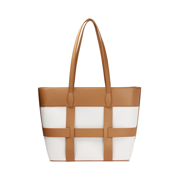Bolso de hombro femenino coñac, Primadonna, 25D508562EPCOGNUNI