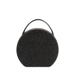 Clutch noire en microfibre avec strass, Primadonna, 261124356MPNENEUNI, 001a