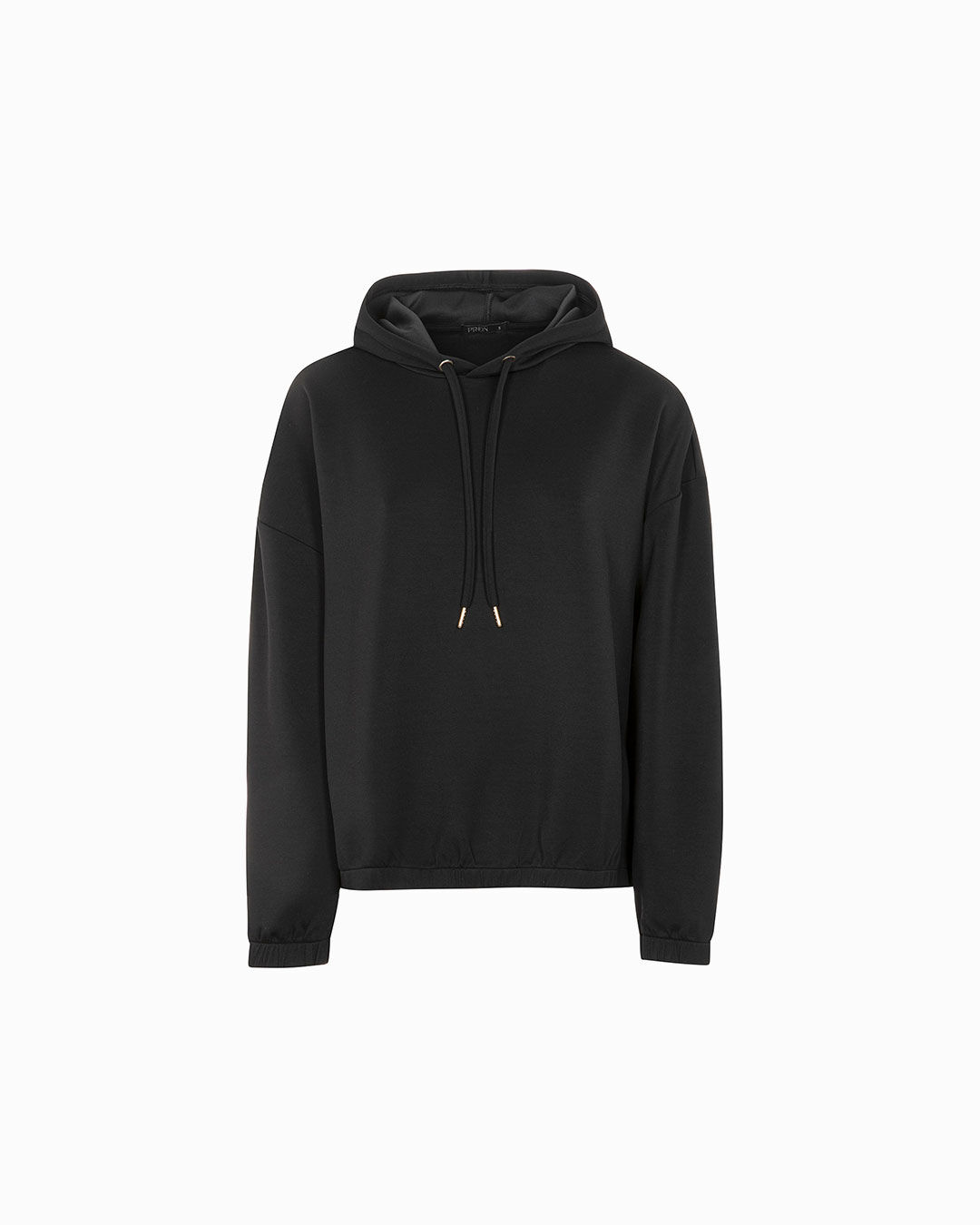 Felpa nera dal design essenziale