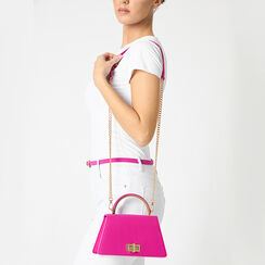 Mini bolsa mujer fucsia en tejido, Primadonna, 255126021LYFUCSUNI, 002a