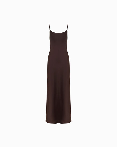 VETEMENTS ROBE TISSU MORO, DK BROWN
