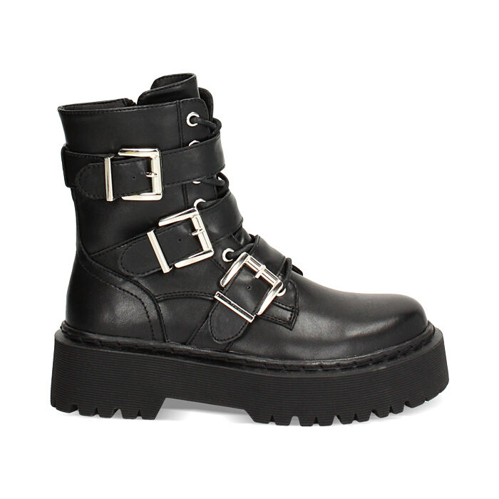 Anfibio nero con fibbie Primadonna Collection