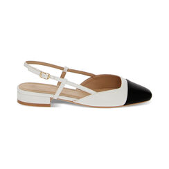 Ballerine Slingback bianco-nere, Primadonna, 234999701EPBINE035, 001 preview