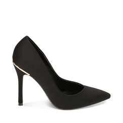 D&eacute;collet&eacute; nere in tessuto, tacco 10,5 cm, Primadonna, 222186102LYNERO036, 001a