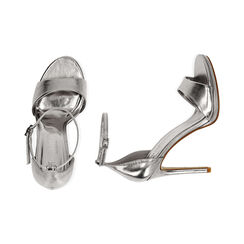 Sandali argento laminato, tacco 11 cm, Primadonna, 212133410LMARGE036, 003 preview