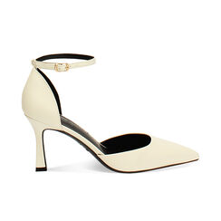 Chaussure à cambrure ouverte crème avec talon de 7,6 cm, Primadonna, 264902519EPPANN037, 001 preview