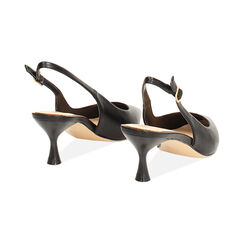 D&eacute;collet&eacute; slingback nere tacco 6 cm, Primadonna, 272118215EPNERO036, 004 preview