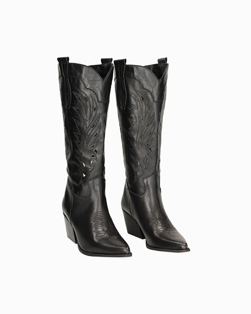 Bottes en cuir noires image number null