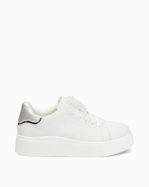 Sneakers donna bianche, WHITE