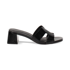 Mules open toe nere tacco 5,5 cm, Primadonna, 27O800139VENERO035, 001 preview