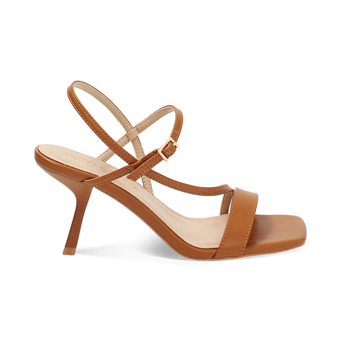 Sandale à talon femme cognac moderne, Primadonna, 252137807EPCOGN035