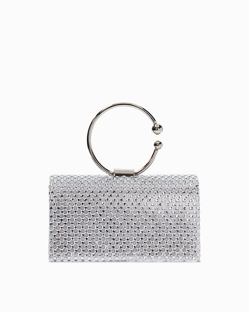 BAG MINI BAG BRAIDED STONES ARGE, SILVER