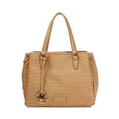 Sac à main femme tressé beige, Primadonna, 255705321EIBEIGUNI, 001 preview