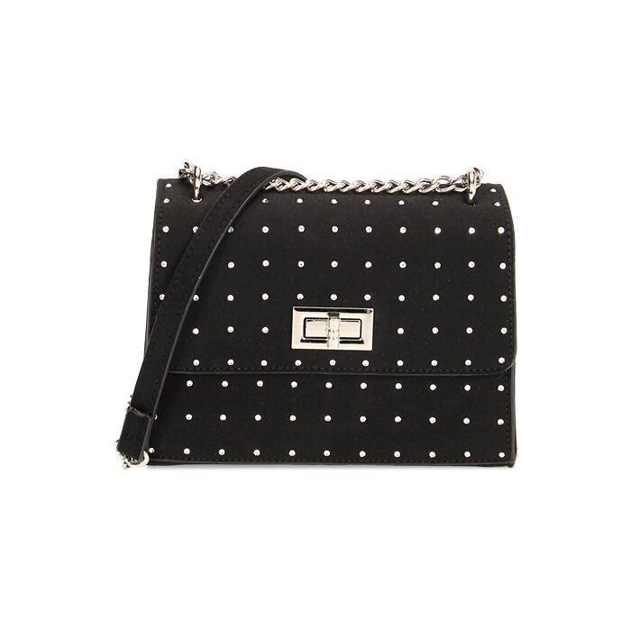 Borsa a tracolla nera in tessuto, Primadonna, 225123167LYNEROUNI